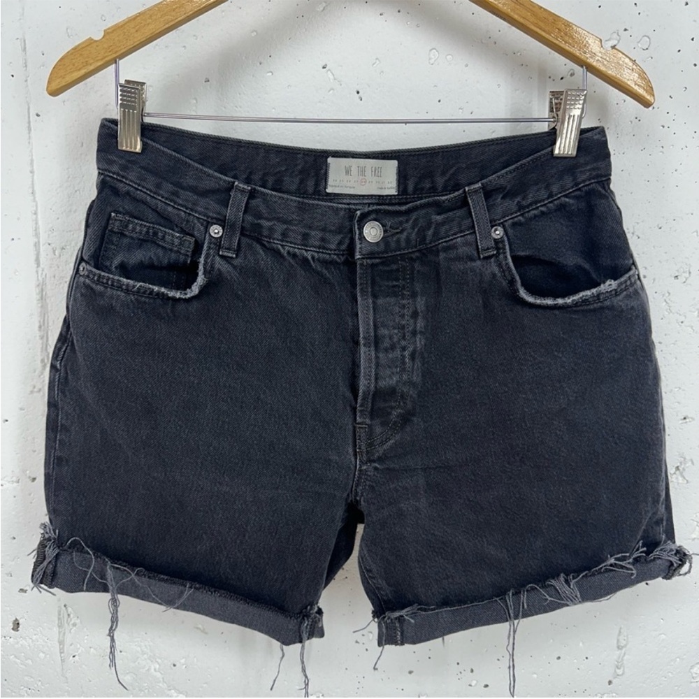 We The Free Size 28 Black High Rise Cut Off Jean Shorts